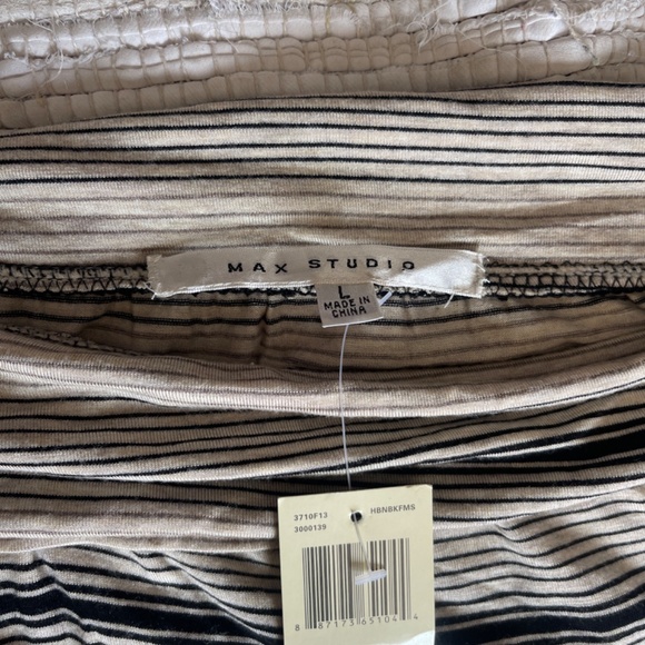 NWT Max Studio Black and Tan Stretch Maxi Skirt Size Large - Picture 4 of 5